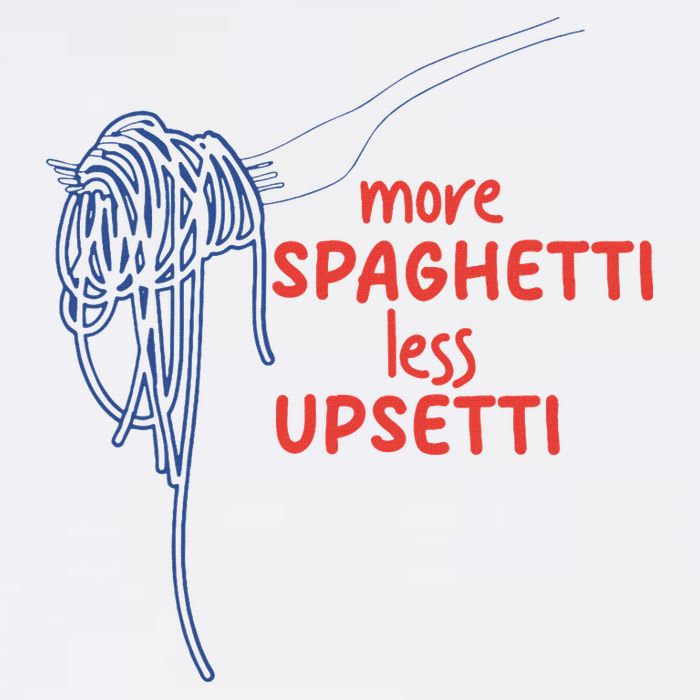 More Spaghetti Less Upsetti Italian Pasta Humor T-Shirt
