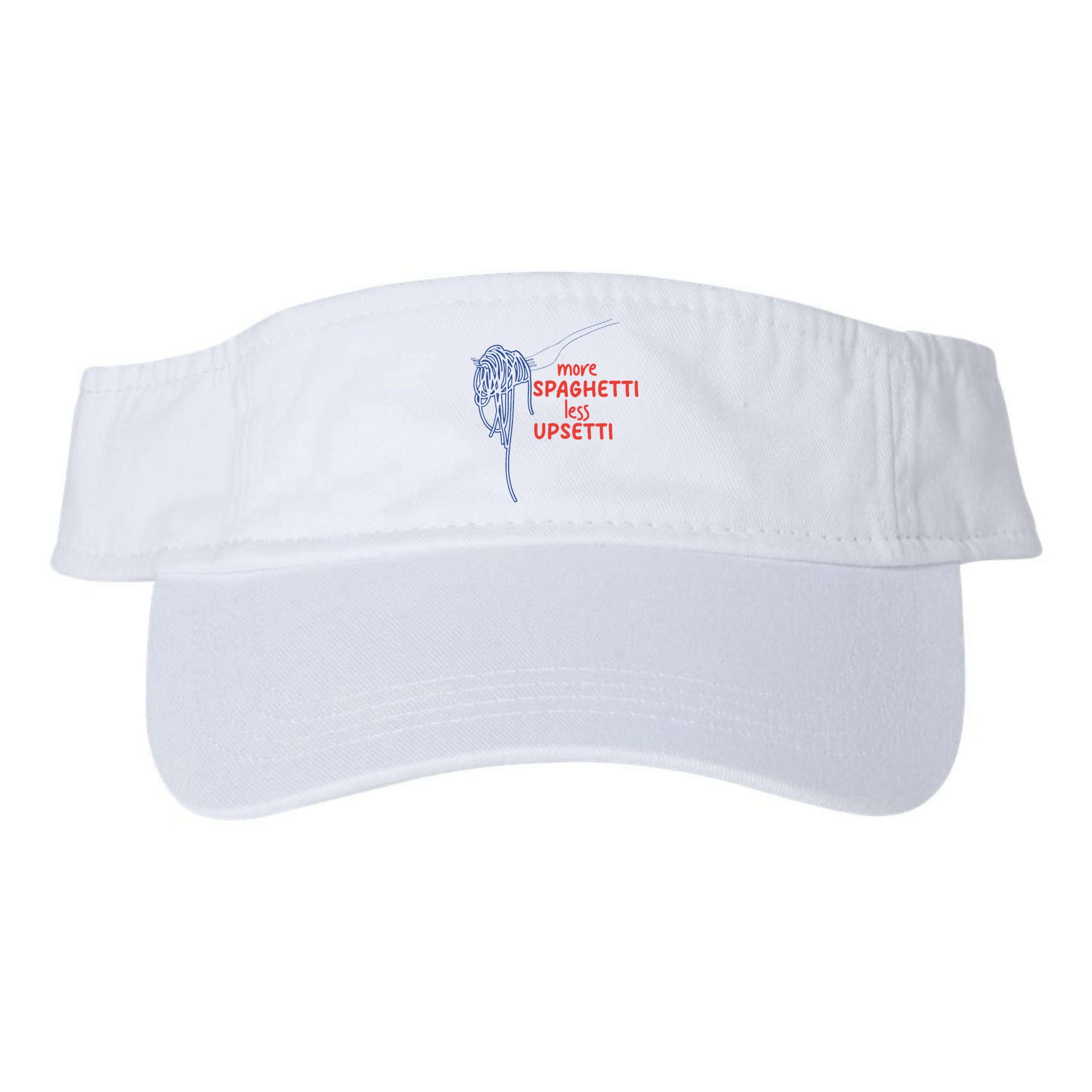 More Spaghetti Less Upsetti Italian Pasta Humor Visor