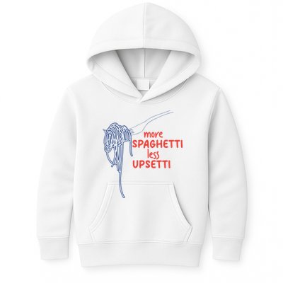 More Spaghetti Less Upsetti Italian Pasta Humor Kids Hoodie