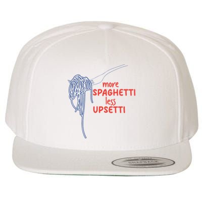 More Spaghetti Less Upsetti Italian Pasta Humor Wool Snapback Cap