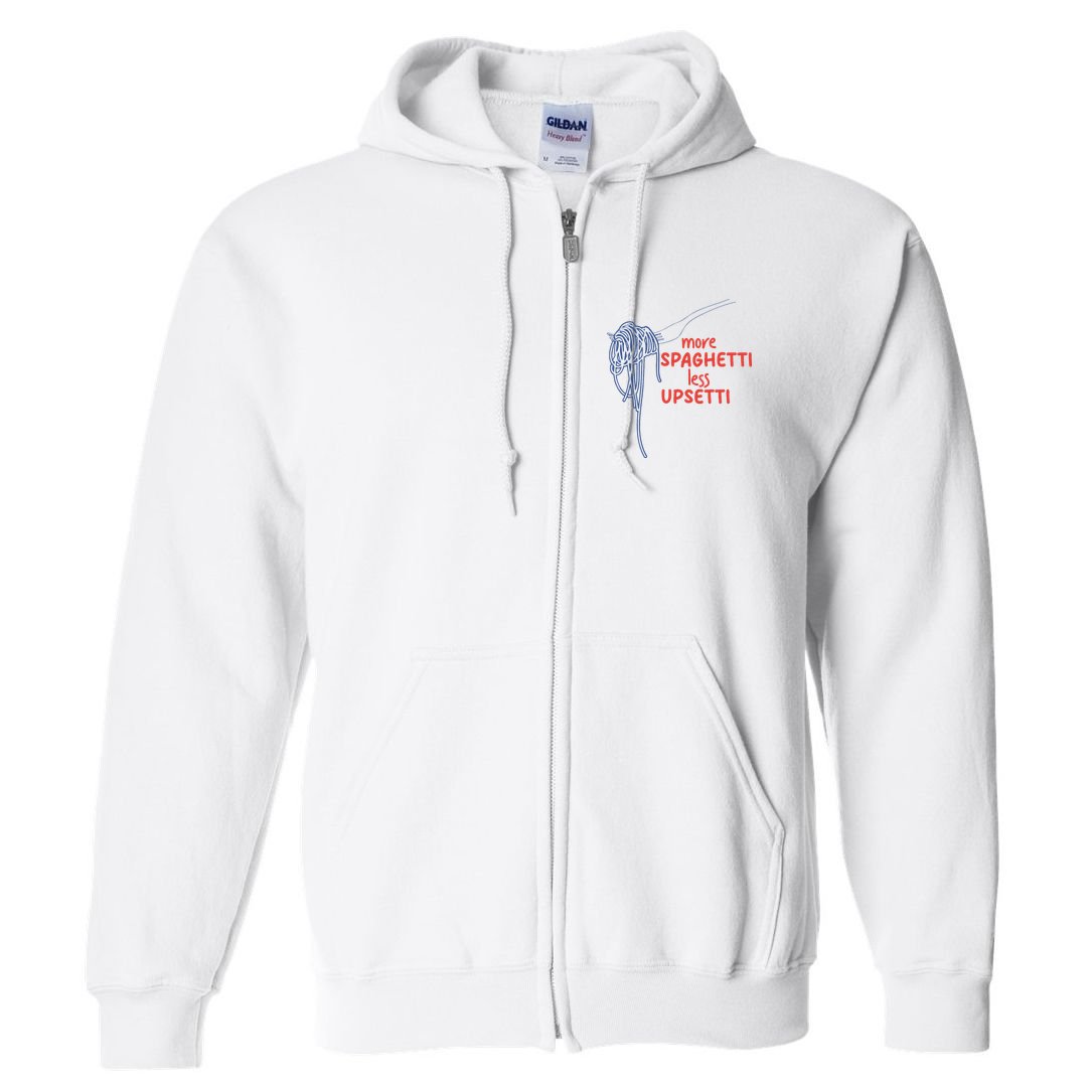 More Spaghetti Less Upsetti Italian Pasta Humor Full Zip Hoodie