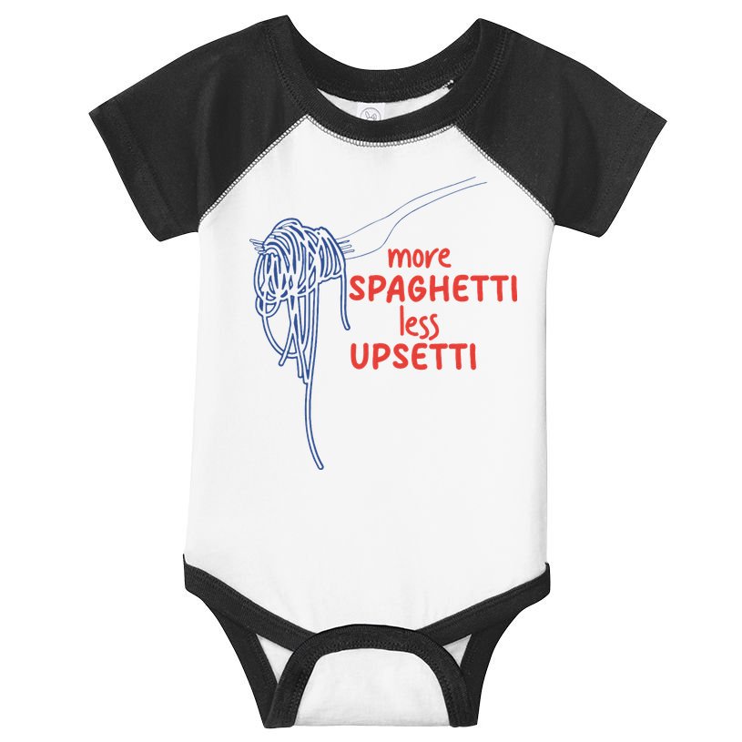 More Spaghetti Less Upsetti Italian Pasta Humor Infant Baby Jersey Bodysuit