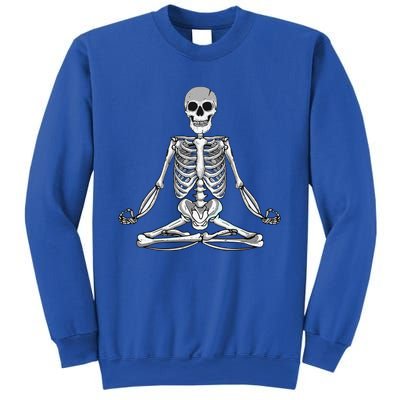 Meditating Skeleton Lotus Yoga Zen Balance Halloween Costume Sweatshirt