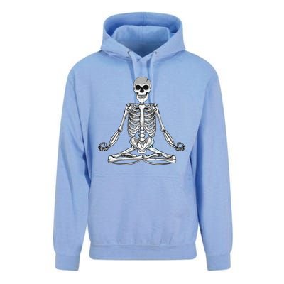 Meditating Skeleton Lotus Yoga Zen Balance Halloween Costume Unisex Surf Hoodie