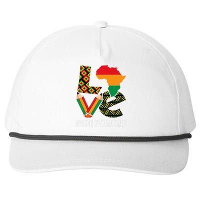 Media Specialist Love African American BHM Snapback Five-Panel Rope Hat