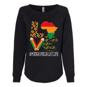 Media Specialist Love African American BHM Womens California Wash Sweatshirt