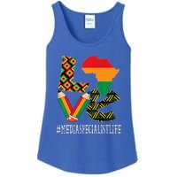 Media Specialist Love African American BHM Ladies Essential Tank