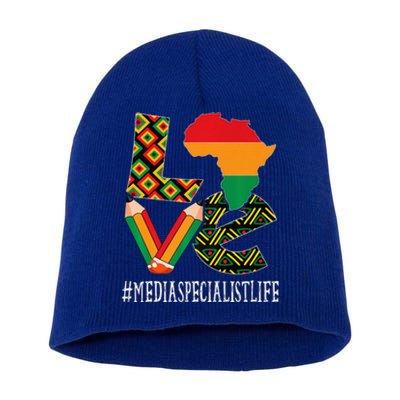 Media Specialist Love African American BHM Short Acrylic Beanie