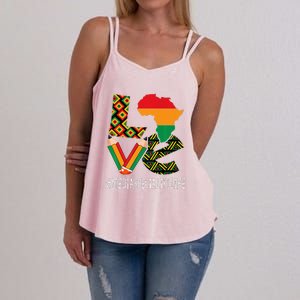 Media Specialist Love African American BHM Women's Strappy Tank