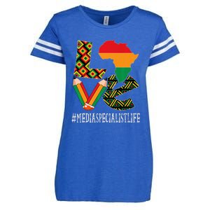 Media Specialist Love African American BHM Enza Ladies Jersey Football T-Shirt