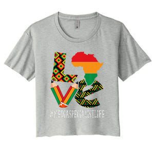 Media Specialist Love African American BHM Women's Crop Top Tee