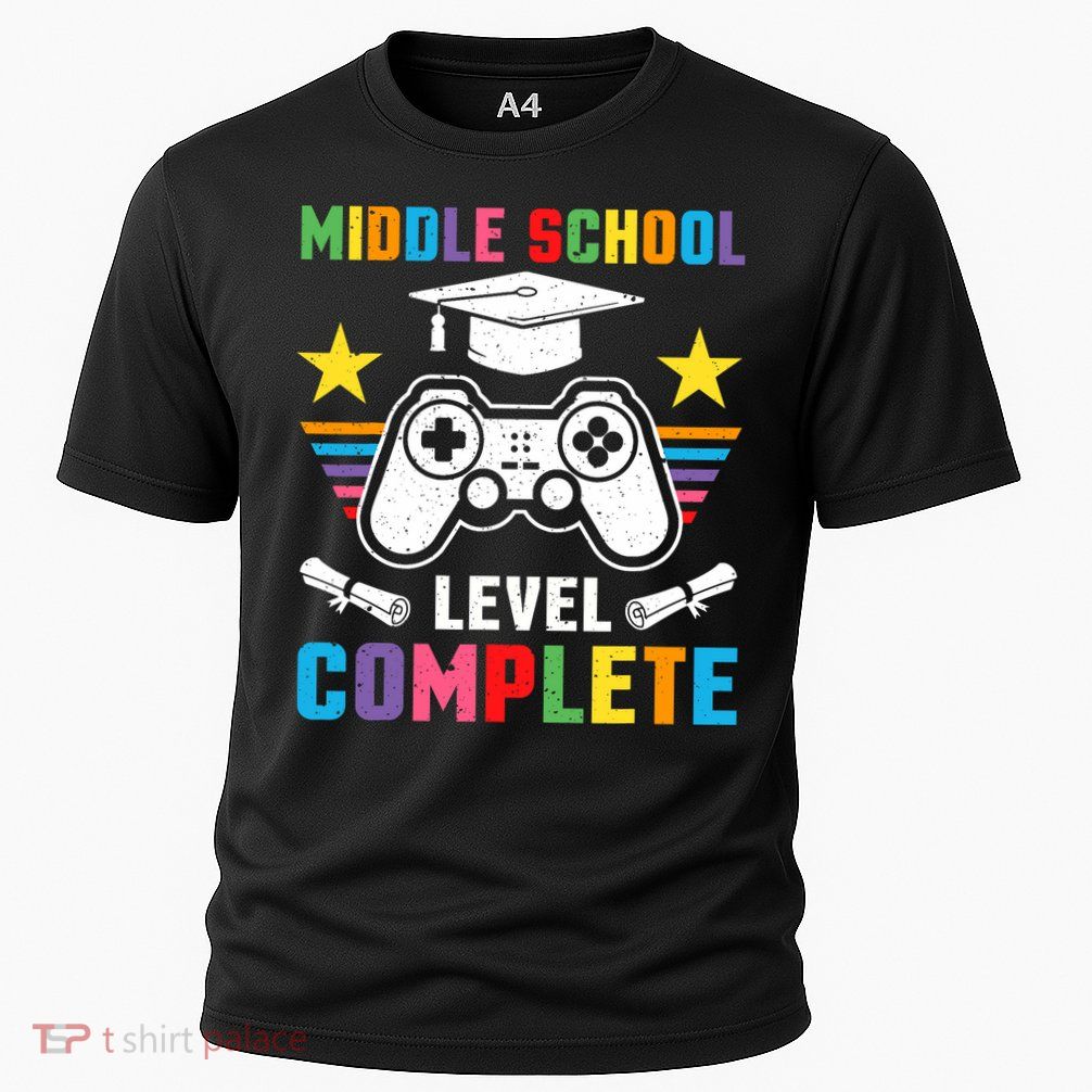 Middle School Level Complete Graduation Class 2025 Gamer  Performance Shirt