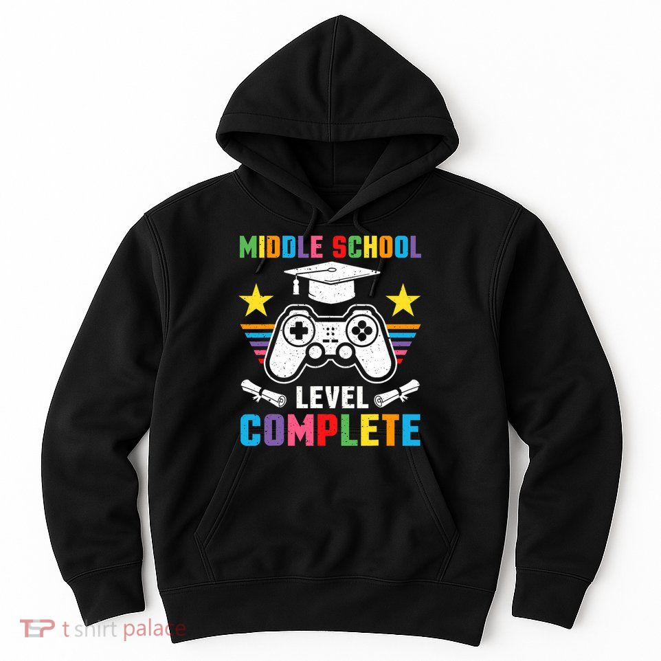 Middle School Level Complete Graduation Class 2025 Gamer  Hoodie