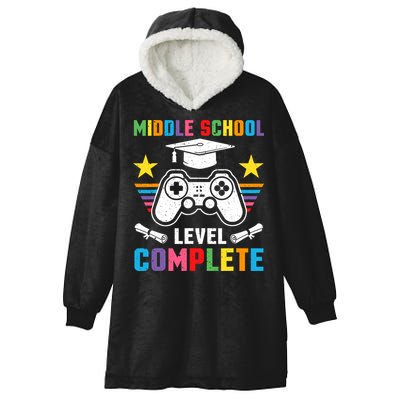 Middle School Level Complete Graduation Class 2025 Gamer  Hooded Wearable Blanket