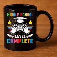 Middle School Level Complete Graduation Class 2025 Gamer  11oz C Handle Ceramic Mug