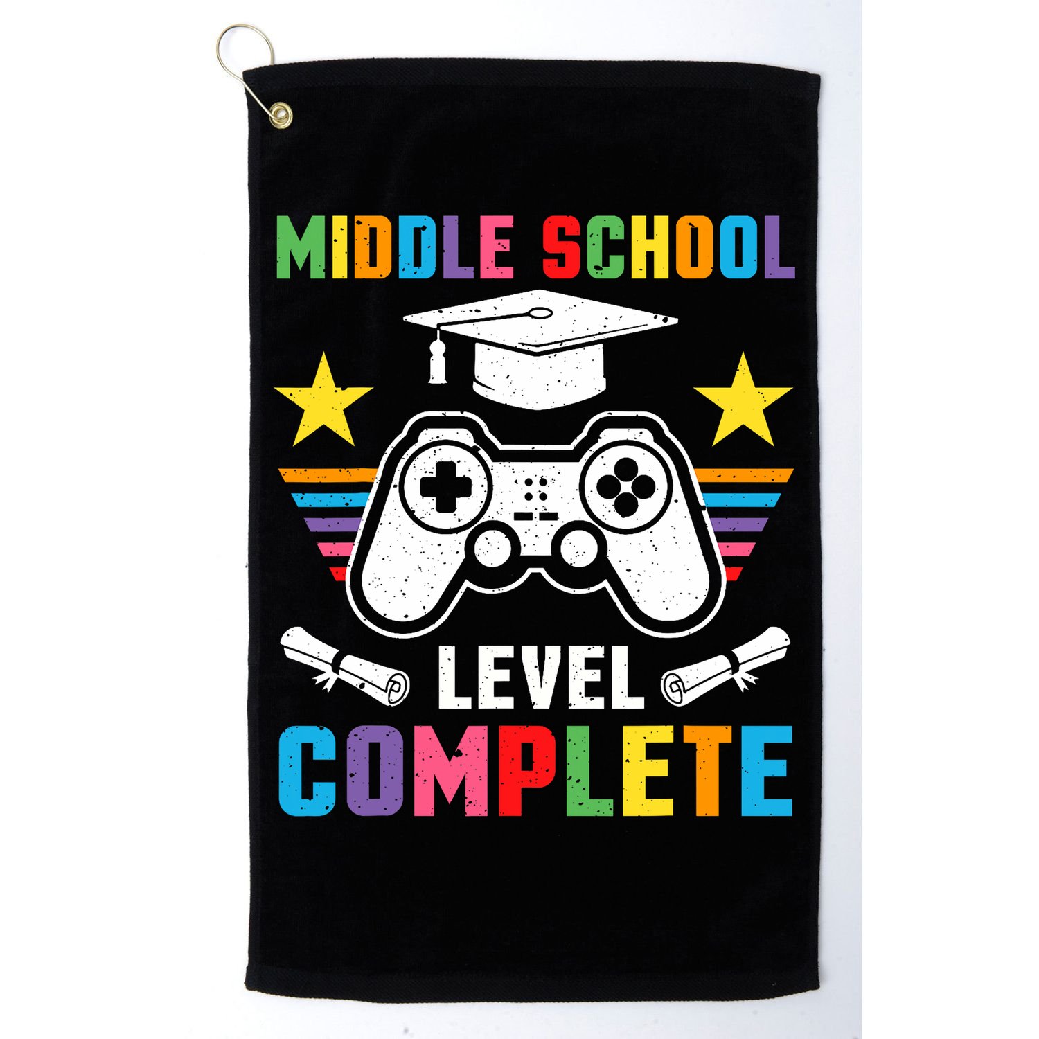 Middle School Level Complete Graduation Class 2025 Gamer  Golf Towel