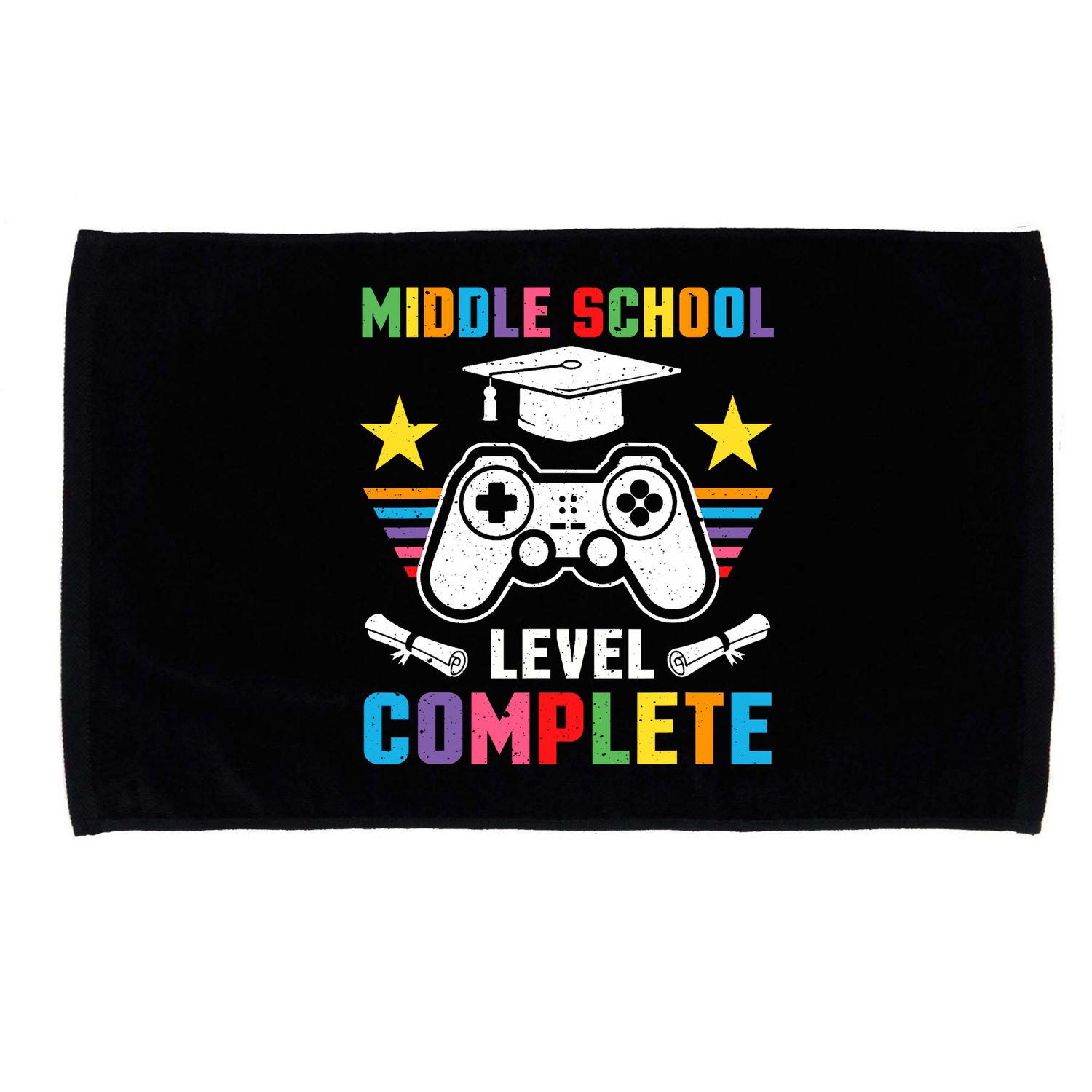 Middle School Level Complete Graduation Class 2025 Gamer  Microfiber Hand Towel