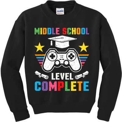 Middle School Level Complete Graduation Class 2025 Gamer  Kids Sweatshirt