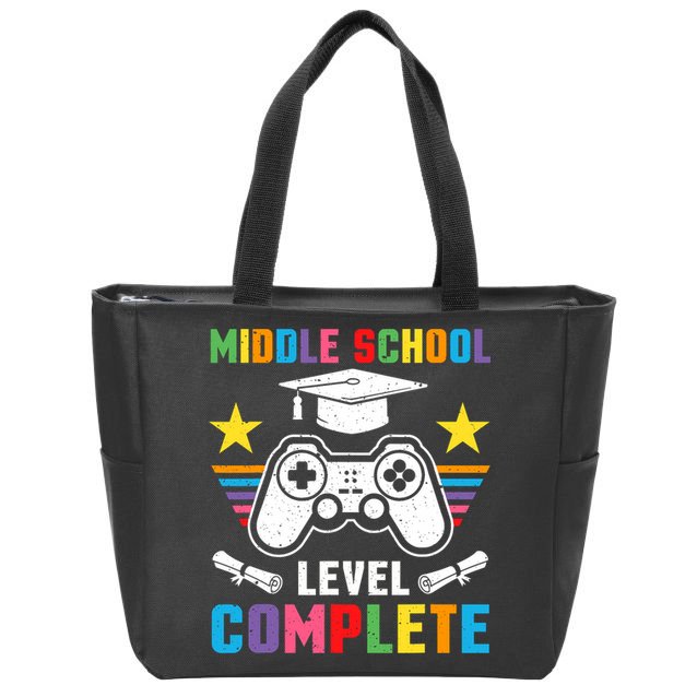 Middle School Level Complete Graduation Class 2025 Gamer  Zip Tote Bag