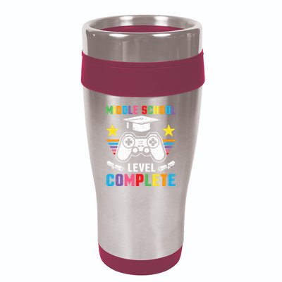 Middle School Level Complete Graduation Class 2025 Gamer  16oz Travel Tumbler