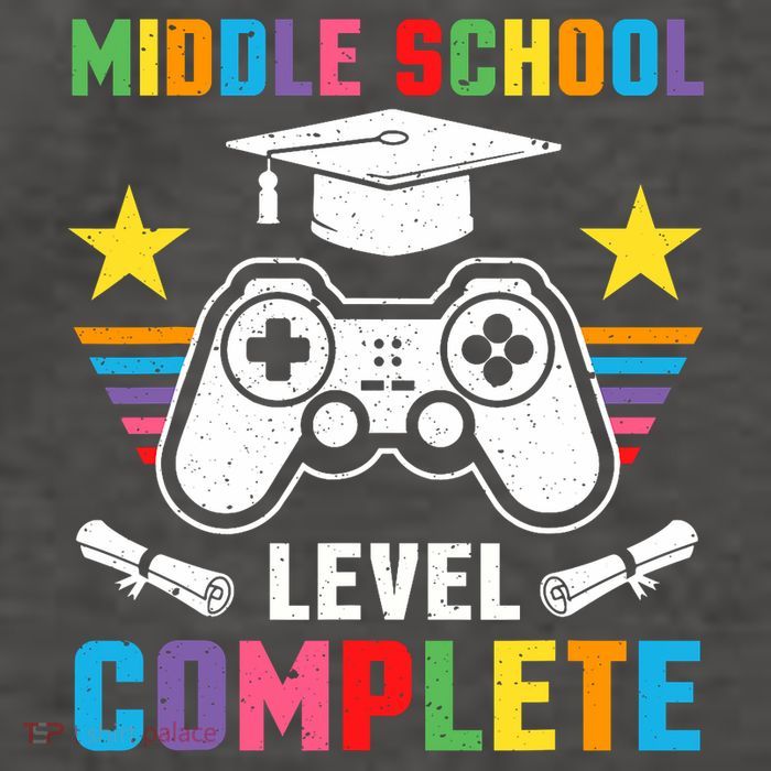 Middle School Level Complete Graduation Class 2025 Gamer  Vector Backpack
