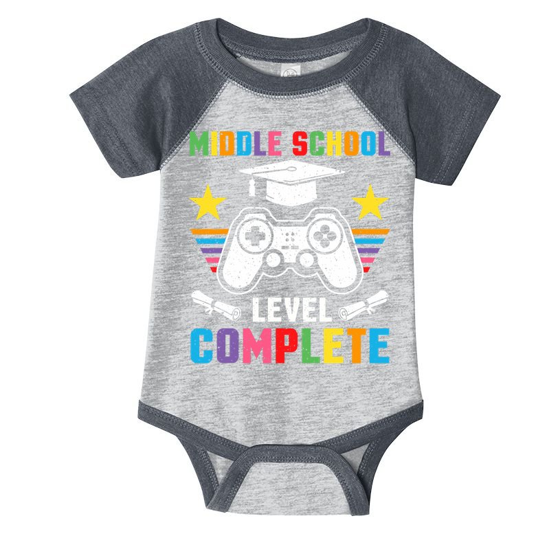 Middle School Level Complete Graduation Class 2025 Gamer  Infant Baby Jersey Bodysuit