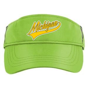 Michigan Script Logo Adult Drive Performance Visor