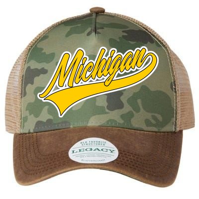 Michigan Script Logo Legacy Tie Dye Trucker Hat