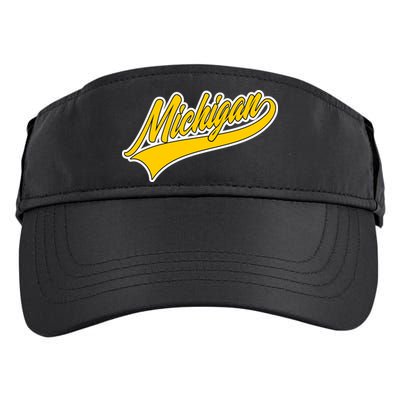 Michigan Script Logo Adult Drive Performance Visor