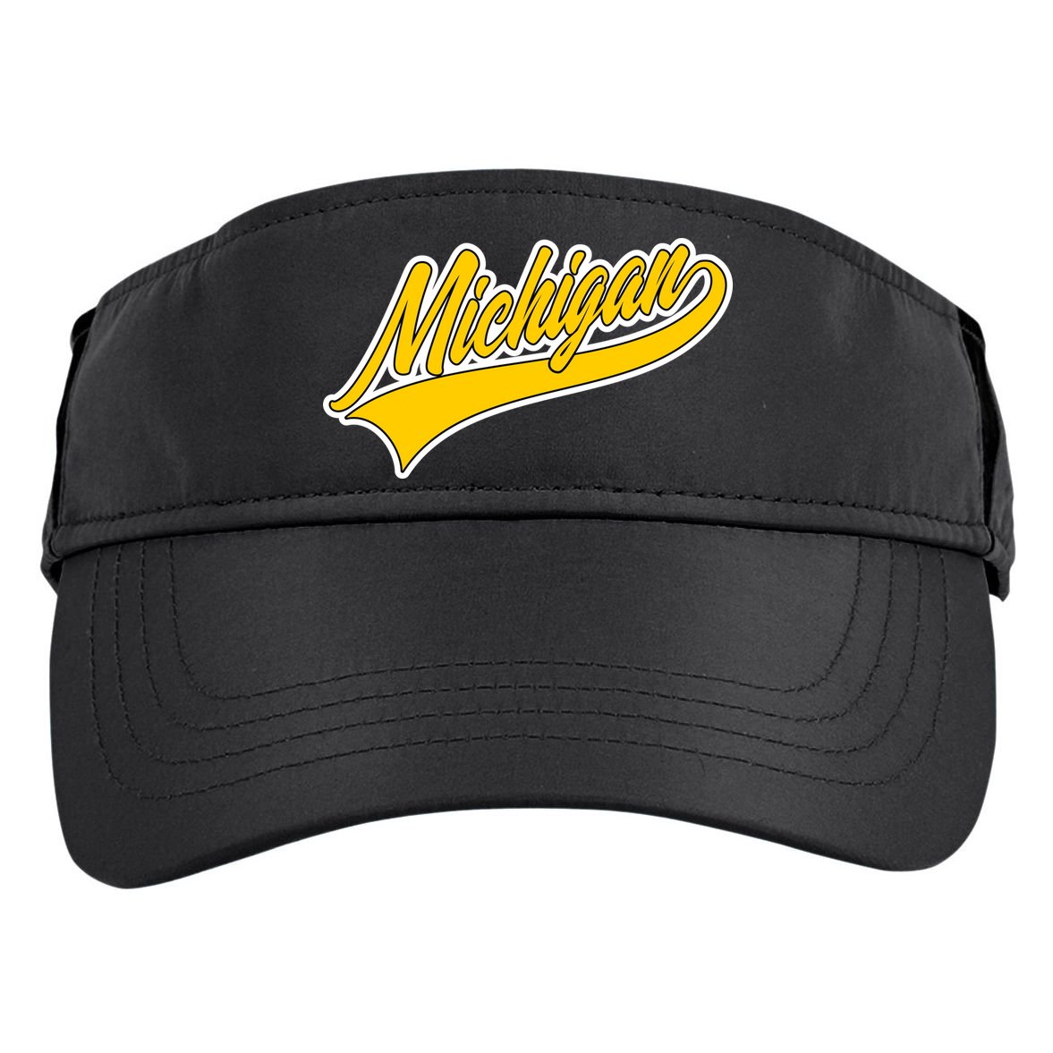 Michigan Script Logo Adult Drive Performance Visor