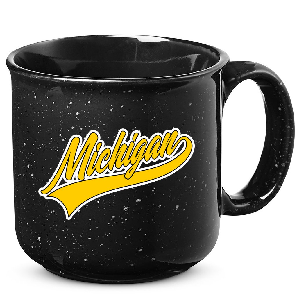 Michigan Script Logo 15oz Campfire Ceramic Mug
