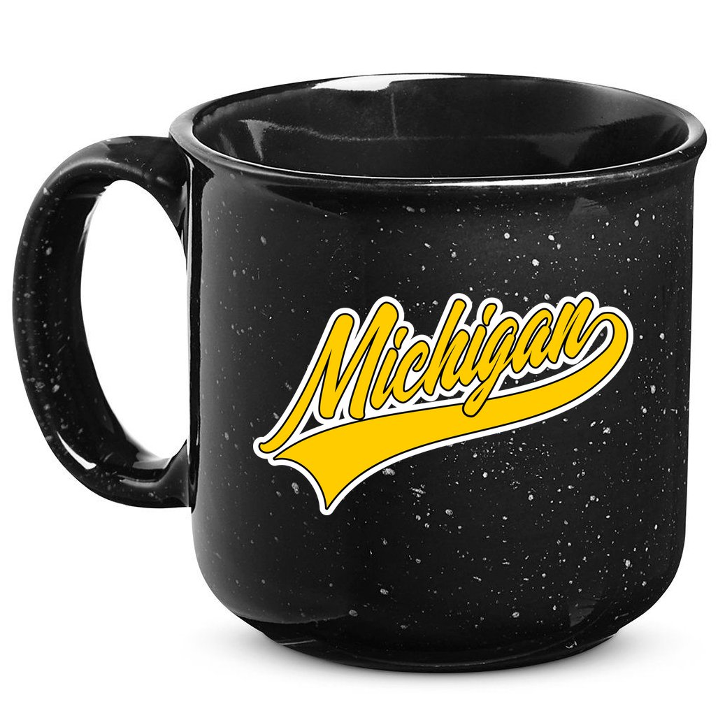 Michigan Script Logo 15oz Campfire Ceramic Mug