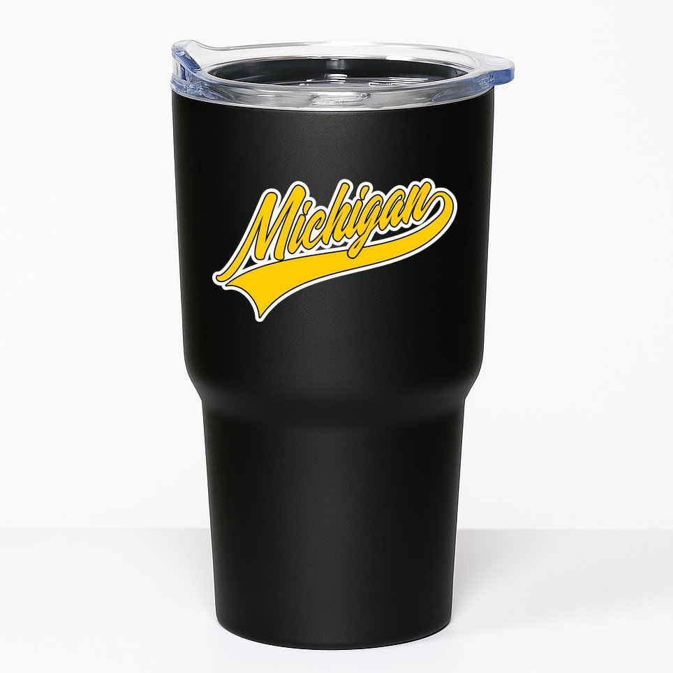 Michigan Script Logo Tumbler