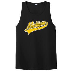 Michigan Script Logo PosiCharge Competitor Tank