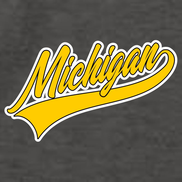 Michigan Script Logo Vector Backpack