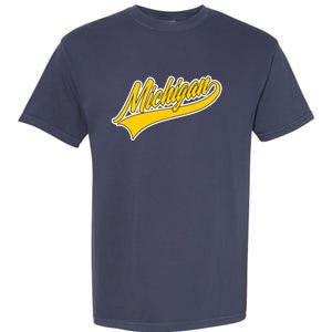 Michigan Script Logo Garment-Dyed Heavyweight T-Shirt