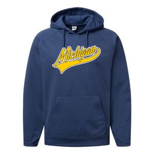 Michigan Script Logo Performance Fleece Hoodie