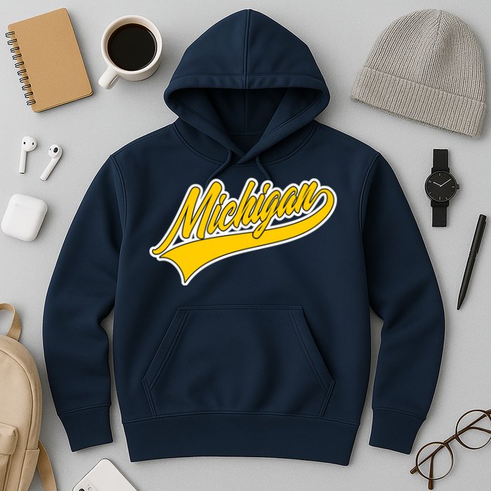 Michigan Script Logo Hoodie