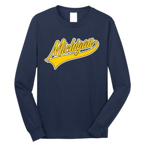 Michigan Script Logo Long Sleeve Shirt