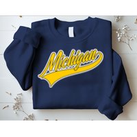 Michigan Script Logo Sweatshirt