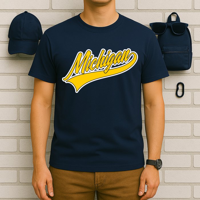 Michigan Script Logo T-Shirt