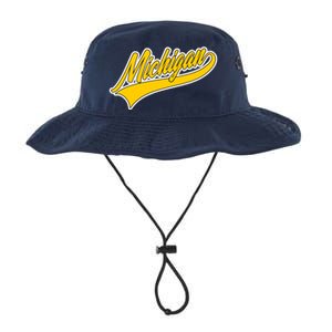 Michigan Script Logo Legacy Cool Fit Booney Bucket Hat