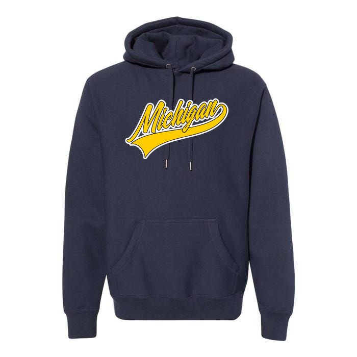 Michigan Script Logo Premium Hoodie