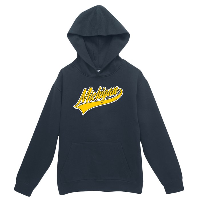 Michigan Script Logo Urban Pullover Hoodie