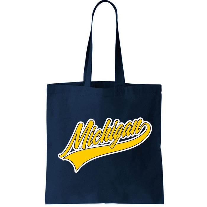 Michigan Script Logo Bag