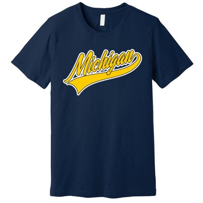 Michigan Script Logo Premium T-Shirt