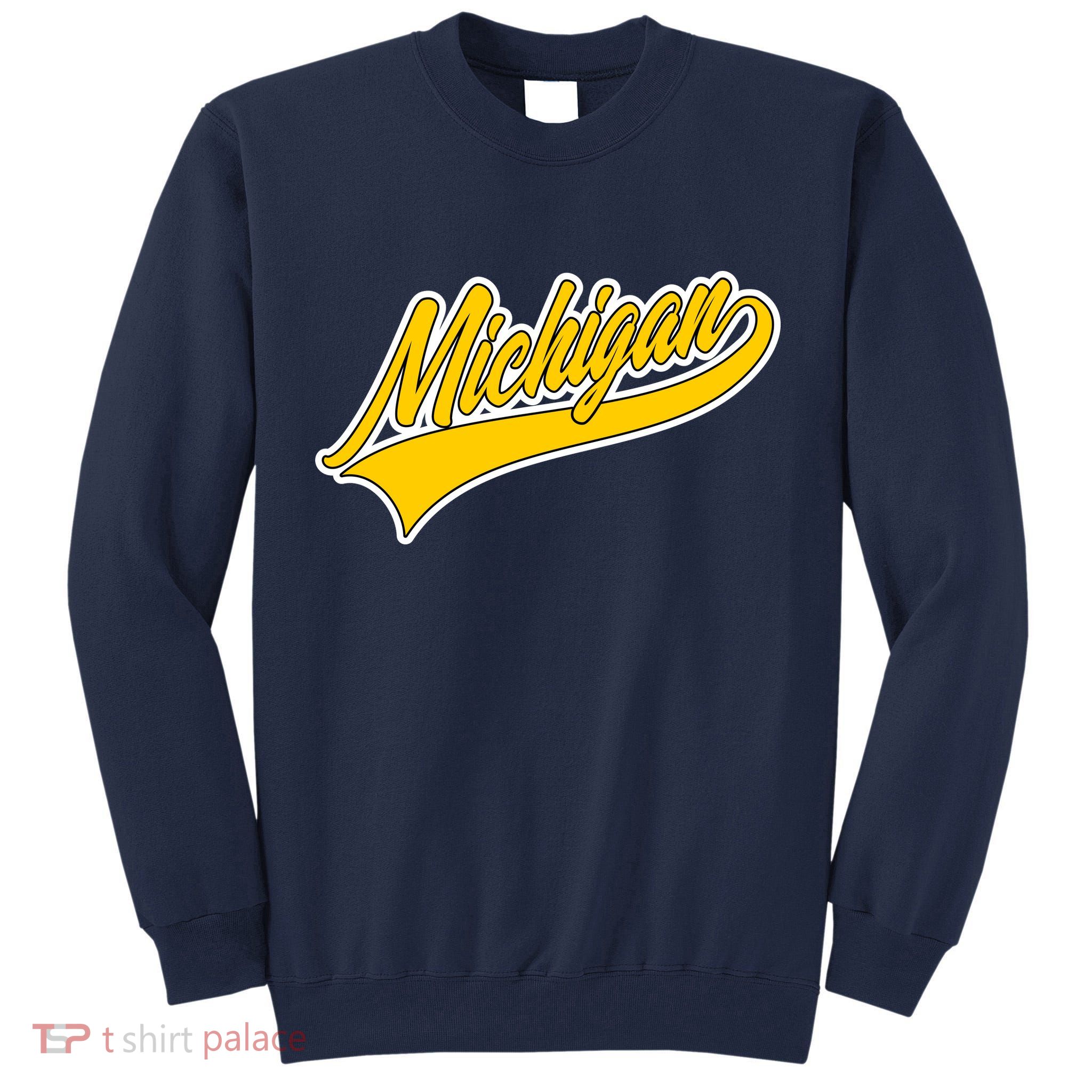Michigan Script Logo Tall Sweatshirt