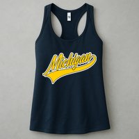 Michigan Script Logo Womens Tank Top
