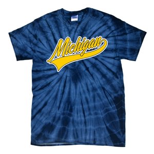 Michigan Script Logo Tie-Dye T-Shirt