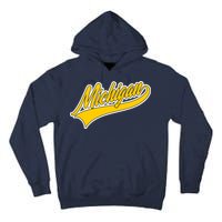Michigan Script Logo Tall Hoodie